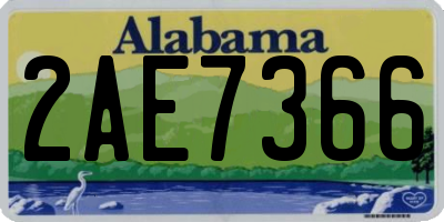 AL license plate 2AE7366