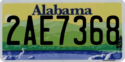 AL license plate 2AE7368