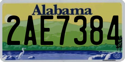 AL license plate 2AE7384