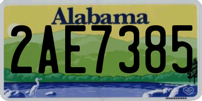 AL license plate 2AE7385