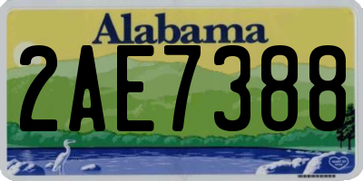 AL license plate 2AE7388