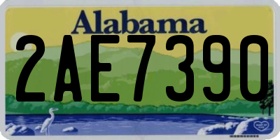 AL license plate 2AE7390