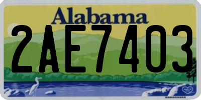 AL license plate 2AE7403