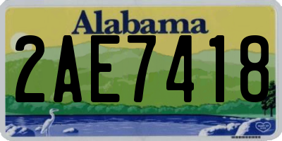 AL license plate 2AE7418