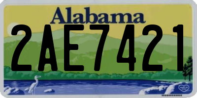 AL license plate 2AE7421
