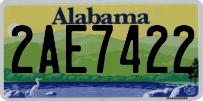 AL license plate 2AE7422