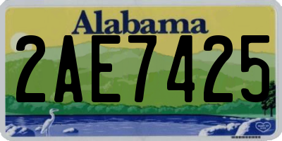 AL license plate 2AE7425