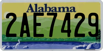 AL license plate 2AE7429
