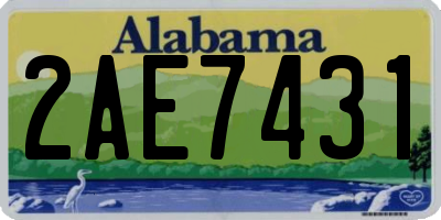 AL license plate 2AE7431