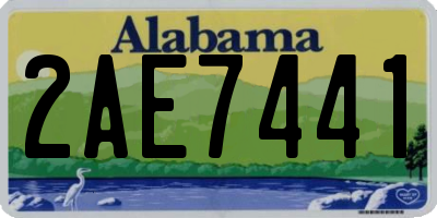 AL license plate 2AE7441