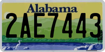 AL license plate 2AE7443