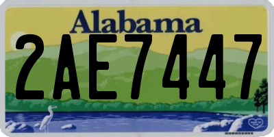 AL license plate 2AE7447