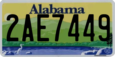 AL license plate 2AE7449