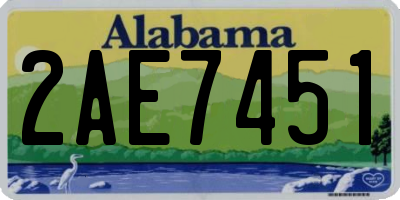 AL license plate 2AE7451