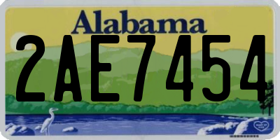AL license plate 2AE7454