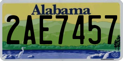 AL license plate 2AE7457