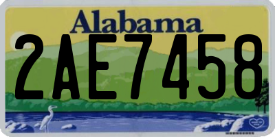 AL license plate 2AE7458