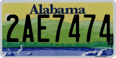 AL license plate 2AE7474