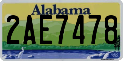 AL license plate 2AE7478