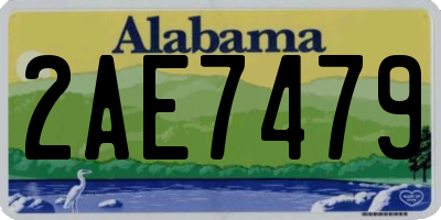 AL license plate 2AE7479