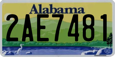 AL license plate 2AE7481