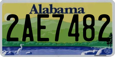 AL license plate 2AE7482