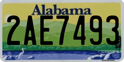 AL license plate 2AE7493