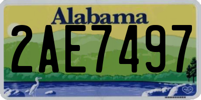 AL license plate 2AE7497