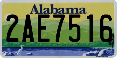 AL license plate 2AE7516