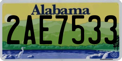 AL license plate 2AE7533