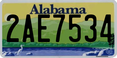 AL license plate 2AE7534