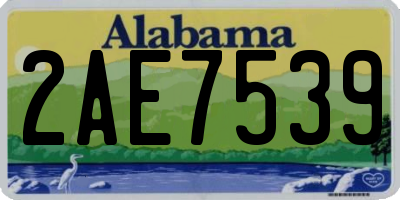 AL license plate 2AE7539