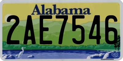AL license plate 2AE7546