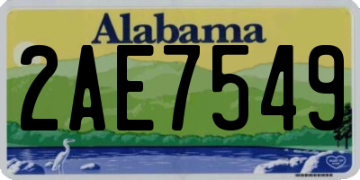 AL license plate 2AE7549