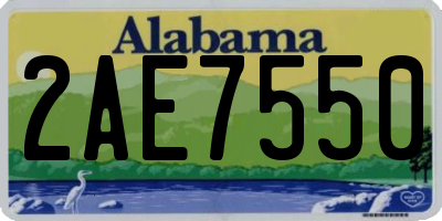 AL license plate 2AE7550