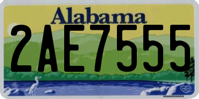 AL license plate 2AE7555