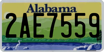 AL license plate 2AE7559