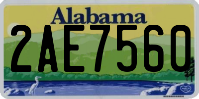 AL license plate 2AE7560