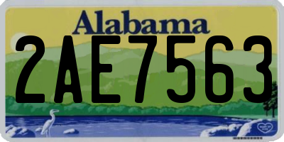 AL license plate 2AE7563