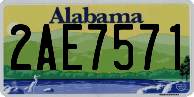AL license plate 2AE7571