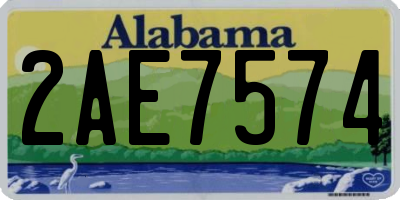 AL license plate 2AE7574