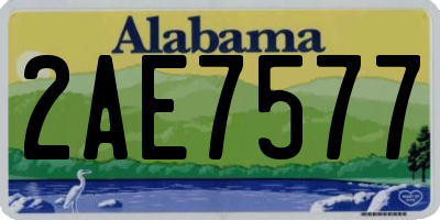 AL license plate 2AE7577