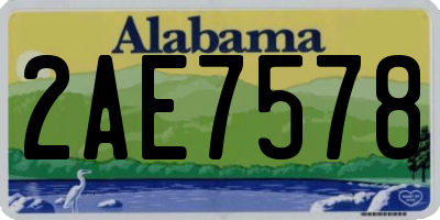 AL license plate 2AE7578