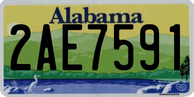 AL license plate 2AE7591