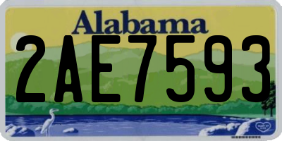 AL license plate 2AE7593