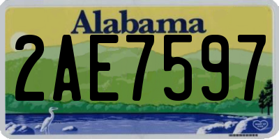 AL license plate 2AE7597