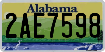 AL license plate 2AE7598