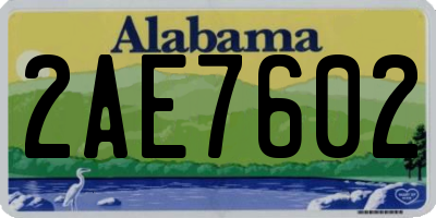 AL license plate 2AE7602