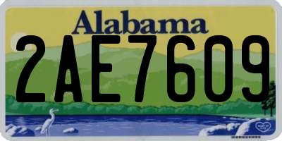 AL license plate 2AE7609