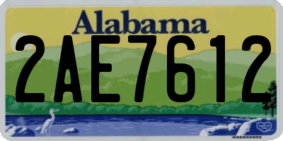AL license plate 2AE7612